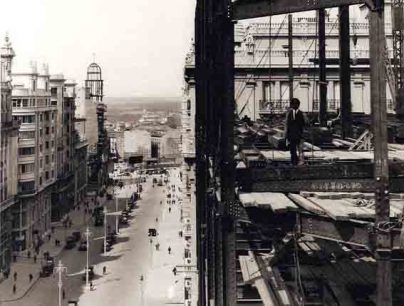 Imagen tomada desde la octava planta del edificio, Madrid