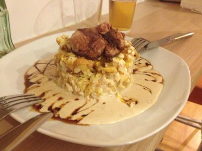 Huevos rotos en La Croquetta