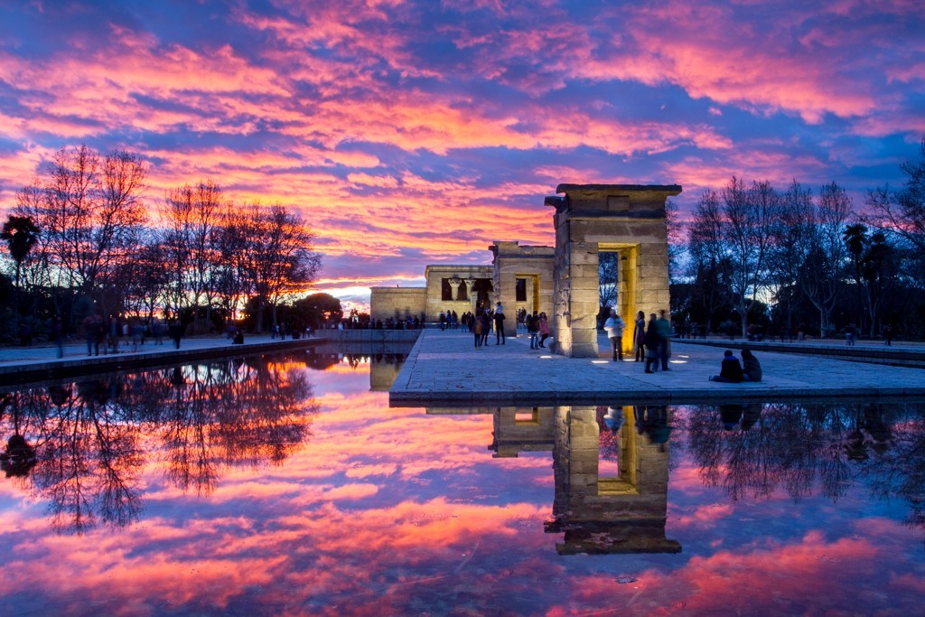 Atardecer en el Templo de Debod , Madrid (Foto de Ainara García)