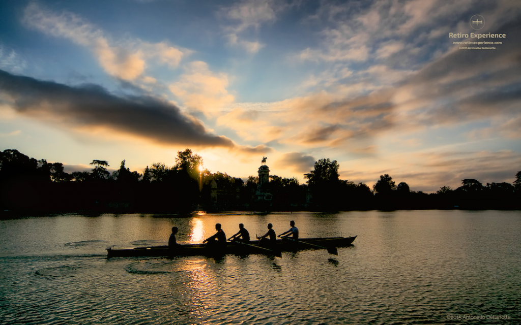 Amanecer en el Parque del Retiro. Madrid