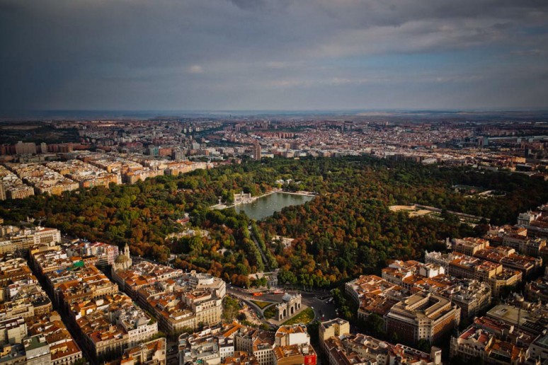 El Retiro desde el cielo